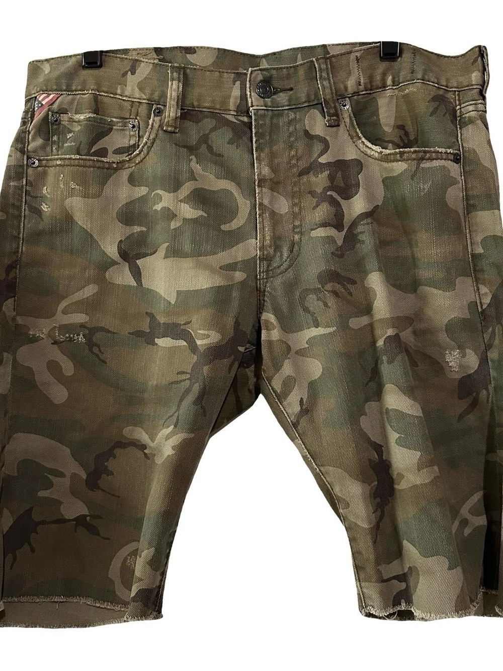 Denim & Supply Ralph Lauren Camouflage Camo Shorts Size 34 Slim Fit Vintage Y2K